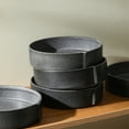 thumbnail image 4 of Stone Lain Bao 4-Piece Pasta Bowl Set Stoneware, Charcoal, 4 of 6
