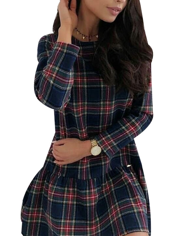 womens tartan shirt dress