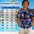 thumbnail image 6 of KUIFORTI Couple Matching Outfits Purple Tropical Flowers Matching Vacation Outfits for Couples Soft and Comfortable Casual Beach Vacation Party Shirt Suitable for Everyday Casual Wear, 6 of 7