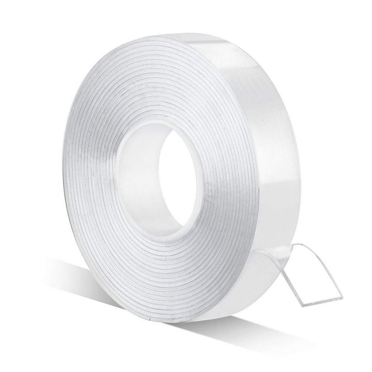 Double Sided Tape Heavy Duty - 1/2 Inch 10ft Acrylic Adhesive Mounting Tape  Clear Removable Strong Two