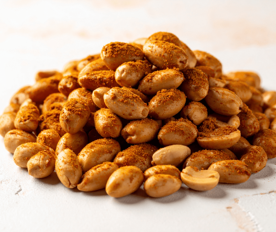 Snak Club Tajin Seasoned Nuts & Snacks Variety 4-Pack | Peanuts, Crunchy Peanuts, Fiesta Snack Mix & Toasted Corn | MerlinsMart Zine & Shawhan Farms Chamoy Sauce Mix