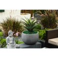 thumbnail image 1 of Luxen Home 8in. H Round Gray MgO Planter, 1 of 1