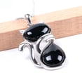 thumbnail image 5 of Collar con colgante de piedra con forma de animal, bonito colgante de gatito, collar de ágata con cadena, joyería para mujer, 5 of 5