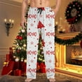 thumbnail image 6 of Men's Pajama Pants with Pockets Christmas Printed Mid Waisted Casual Pants with Drawstring and Comfortable Loose Pants Bottoms Sleep Lounge Long Pant, 6 of 7