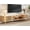 Natural Wood, variant on TV Stand for 55/60/65 inch TV, Modern Entertainment Center with Storage, Rattan TV Stands with 2 Cabinets & Adjustable Shelf, TV and Media Console for Living Room, Bedroom, Walnut