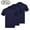 Blue, variant on renvena 3Pcs Men's Turtleneck Pullover Tops Short Sleeve T-Shirts Basic Slim Fit Solid Color Tees Black XL
