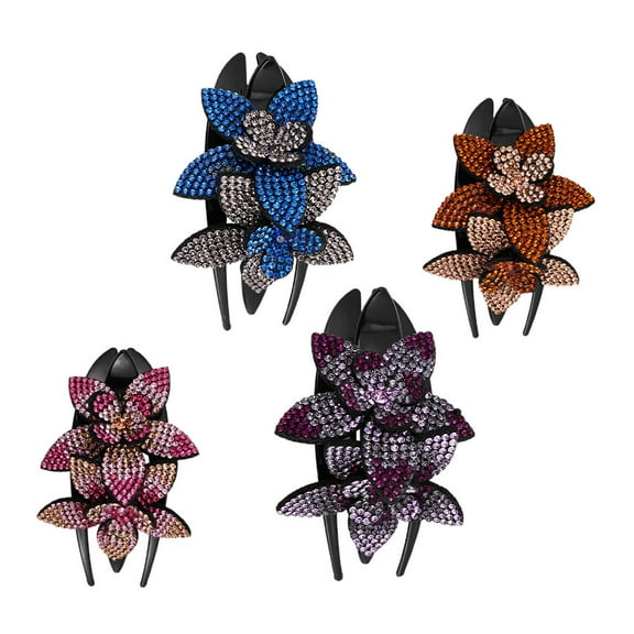 LOLIPPYY 4-Pack Hair Styling Clips for Women, Elegant Shiny and Hair Accessories