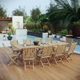 thumbnail image 2 of Modway Marina 11-Piece Teak Wood Patio Dining Set with Side Chair in Natural, 2 of 11