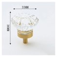thumbnail image 2 of Crystal Glass Furniture Handle Gold Base Transparent Kitchen Cabinet Knobs Cupboard Wardrobe, 2 of 7