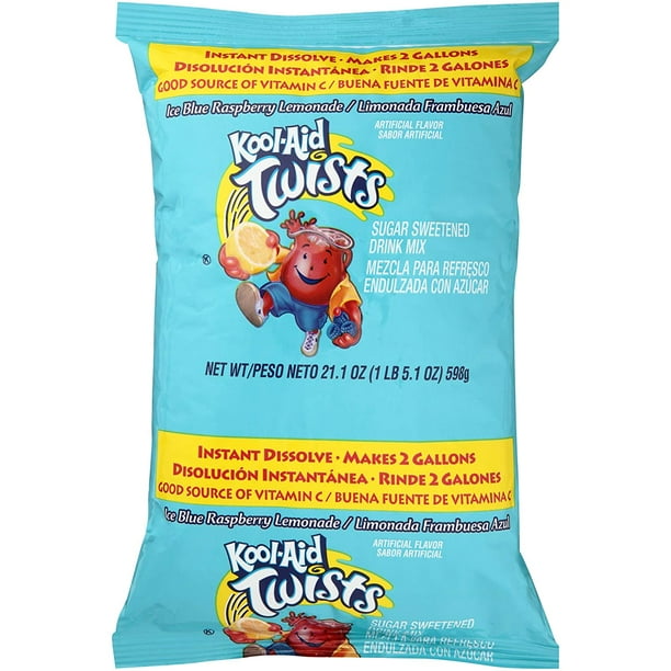 Kool Aid Blue Raspberry Lemonade Drink Mix, Makes 2 Gallons (5 Packets
