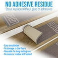 thumbnail image 3 of Slip-Resistant, Non-Adhesive, Durable, Stain-Resistant, Washable 8.5x26 in. Stair Treads to Enhance Safety, Protect Stairs, and Reduce Noise. Gray Contemporary Greek Key Design, Set of 13, 3 of 7