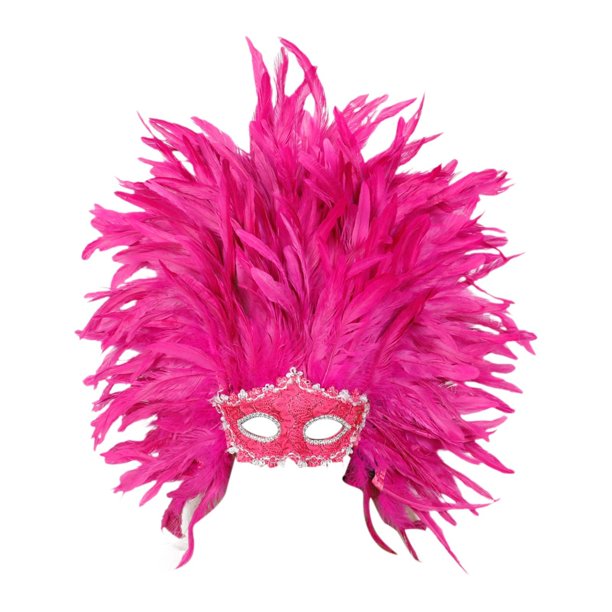 Tocado de plumas, accesorio de disfraz para carnaval, espectáculos escénicos Rosa