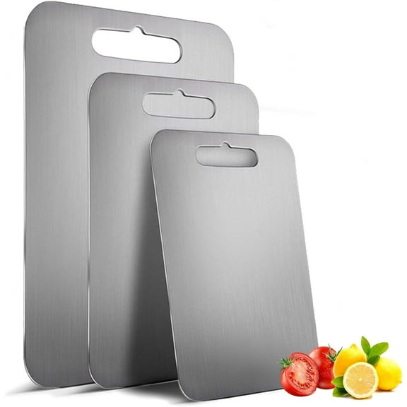 Katuchef Cutting Board - Katuchef Titanium Cutting Board, 100% Pure Titanium Cutting Boards for Kitchen