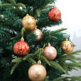 thumbnail image 4 of 6Pcs Christmas Balls Festive Exquisite Decorative Glittery  Tree Letter Color Painted Balls Decor for Christmas, 4 of 7