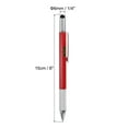 thumbnail image 2 of Unique Bargains 6 in 1 Metal Multitool Tech Tool Pen Gifts for Men with Ballpoint Pen, Ruler, Screwdriver, Stylus, Refills, Red, 2 of 5