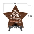 thumbnail image 6 of Good Morning! Seek harmony and happiness in your day Star Table Sign (7" x 7") Religious Decor | Church And Home Table Signs, 6 of 6