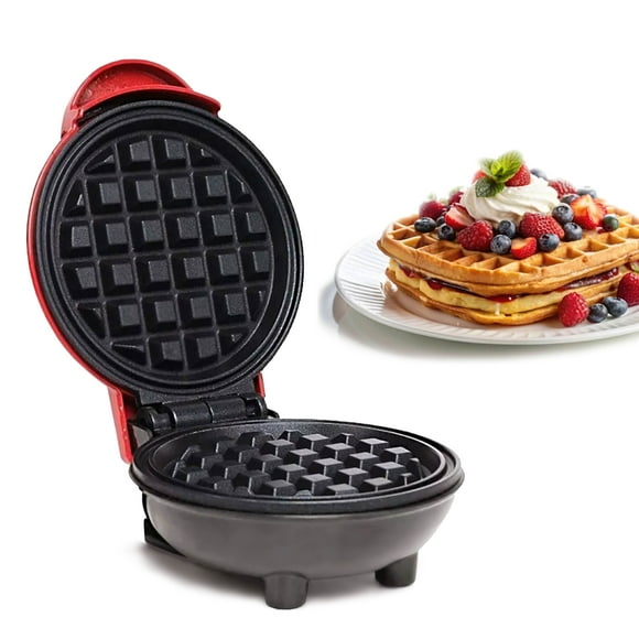 Waflera Mini Maquina Waffles Pequeña Redonda Hacer Desayunos Nevashel Nevashel WE1