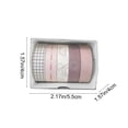 thumbnail image 3 of 5 Roll Washi Tape Set for Planner and Journal, Decorative Paper Craft Tape with Repeat Pattern, Tear by Hand for Scrapbook, Gift Wrap and DIY Card, 3 of 7