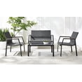 thumbnail image 1 of Mainstays 4 Piece Sling Conversation Set, Grey, Outdoor on Patio or Deck, 1 of 7