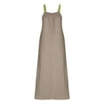 thumbnail image 4 of Yuzhih Maxi Dresses for Women 2024 Loose Cotton Linen Cross Back Cami Dress Casual Plus Size Sleeveless Long Dress, 4 of 6