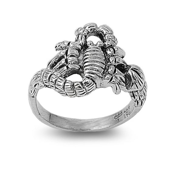 925 Sterling Silver Scorpion King Ring Size 10