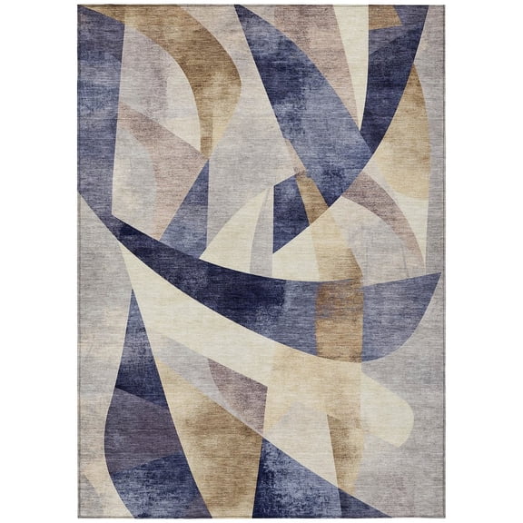 Dalyn Rugs Machine Washable Indoor/Outdoor Chantille Navy 2'6" x 3'10" Rug