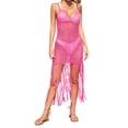 thumbnail image 1 of asddcavvf Paréos Bikini à Franges pour Femmes Haut de Plage Découpé en Tricot, 1 of 8