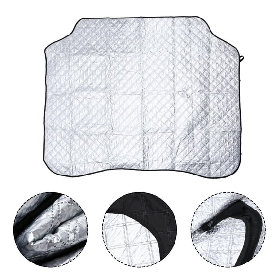 FENGGUIQU Plated Silver Car Windshield Snow Cover Front Window Frost Protector with Aluminum Foil