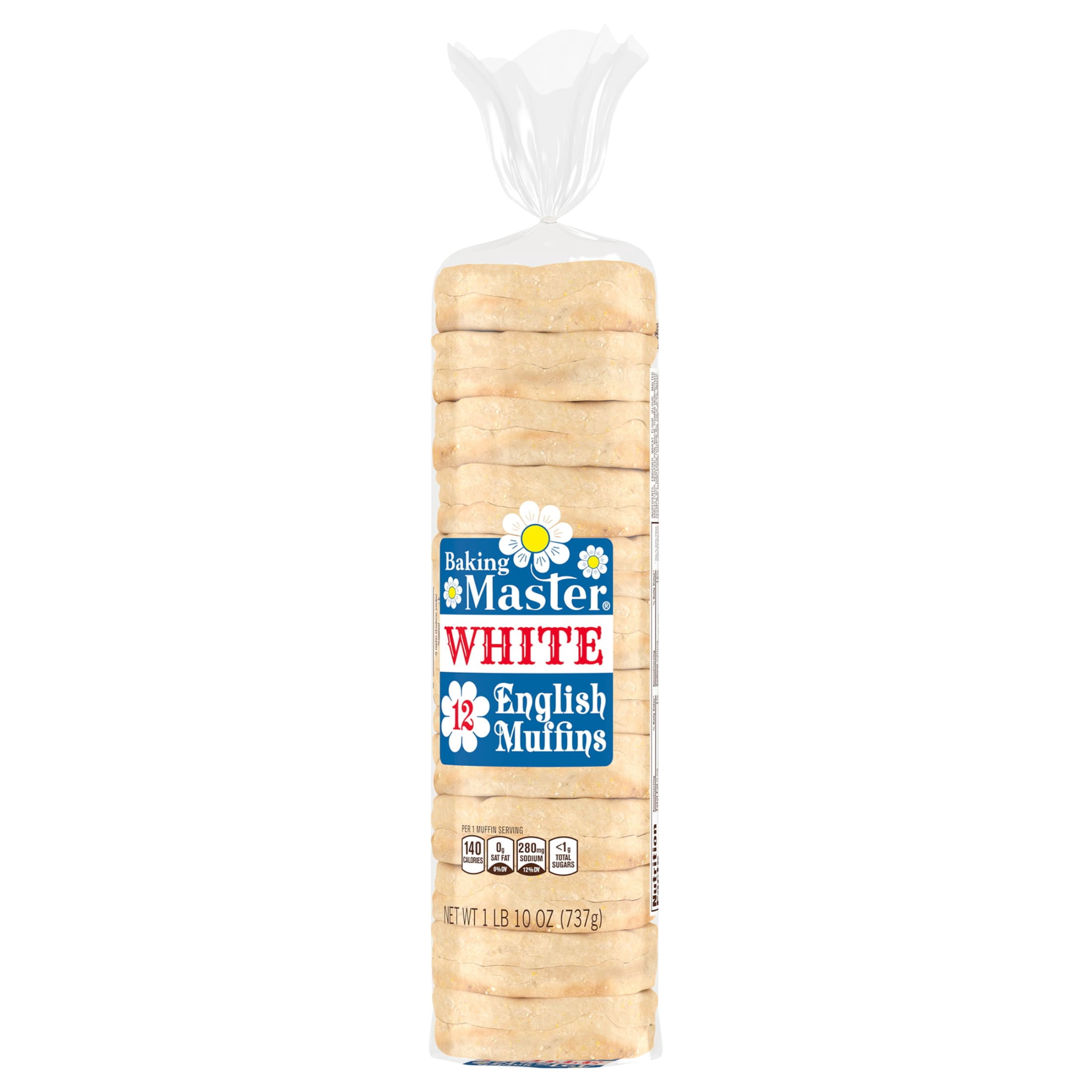 Master White English Muffins, 12 Count, 26 oz Bag