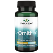 Swanson L-Ornithine Amino Acid 500 mg 60 Veggie Capsules