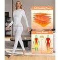 thumbnail image 5 of ANFERRY Womens Ski Thermal Underwear Set Sweat Wicking Long John Crew Neck Zip Up Base Layers Seamless Outfit Sets for Cold Weather, 5 of 7