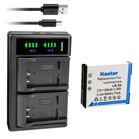 Kastar 1-Pack Battery and LTD2 USB Charger Compatible with Lectrosonics LB-50 Battery Lectrosonics 40117 Lectrosonics SSM Transmitter & IFBR1B Receiver IFBR1B Bodypack Receiver