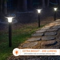 thumbnail image 3 of Gama Sonic Vantage Bollard Solar Pathway Light, 200 Lumens Warm White 2700K LED, Waterproof Outdoor Landscape Lights, 3 of 10