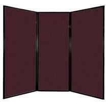 Versare Privacy Screen Folding Panel | 3 Panels | Cranberry 7'6" Wide x 6'8" Tall Fabric Panels