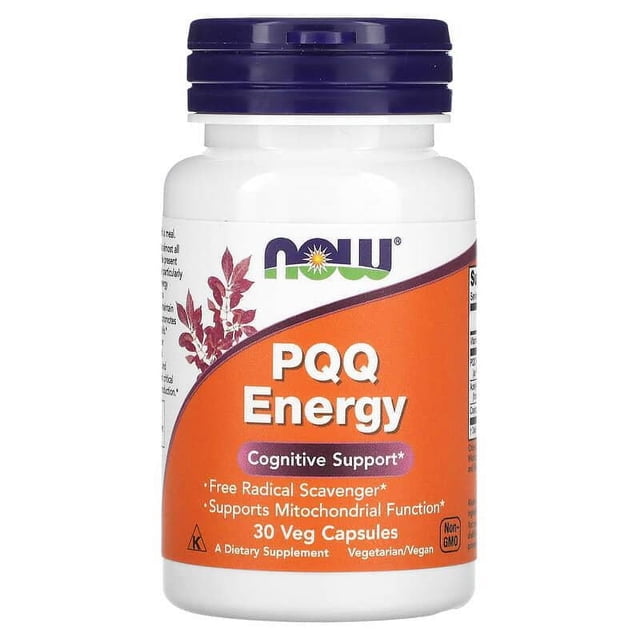 NOW FOODS PQQ ENERGY CON VITAMINAB-12 20MG 30CAPS