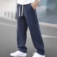 thumbnail image 2 of Afdoent Mens Casual Pants Men Draw Rope Design Loose Leisure Lazy Pants Comfort Style, 2 of 9