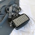 thumbnail image 4 of Bolso Bandolera Hobo Elegante para Mujer Hombro Con Tachuelas PU Cuadrado Pequeño, 4 of 9