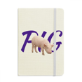 thumbnail image 1 of Prone Porc Posture Animaux Cahier Officiel Tissu Couverture Rigide Journal Journal Classique, 1 of 3