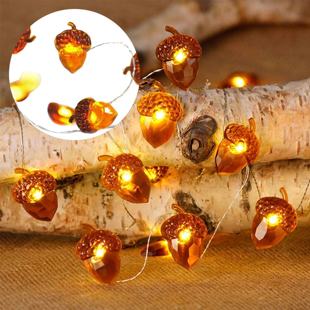 LED String Lights 40 LEDs Acorn Lights String Battery Powered 13ft