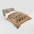 thumbnail image 2 of Ambesonne Live Laugh Love Bedding Set 4 Pcs, Grungy Vintage, Queen, Black Pale Brown, 2 of 2