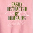thumbnail image 2 of Instant Message - Easily Distracted By Dinosaurs - Toddler & Youth Crewneck Fleece Sweatshirt, 2 of 5
