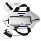 thumbnail image 4 of Fotbe Navy Blue And White Stripes Bolsa Tote Estética de Lona con Estampado para Mujer - Bolsa Reutilizable de Hombro Casual para Vacaciones, Compras, Trabajo y Gimnasio, 4 of 8