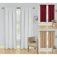 thumbnail image 2 of 2pc set window curtain panel 100% privacy blackout lined drapery for bedroom R64, 2 of 2