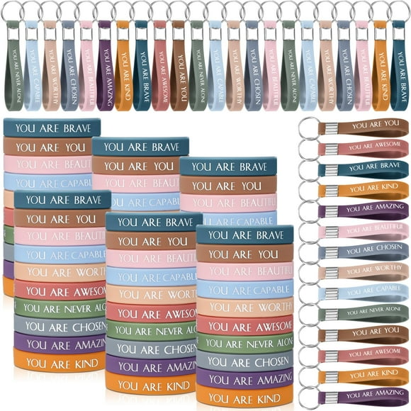 Pulseras y llaveros motivacionales Sratte 120 unidades