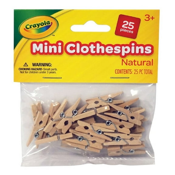 Crayola Mini Clothespins Natural (Pack of 2)