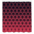 thumbnail image 2 of Ambesonne Abstract Shower Curtain, Retro Ombre Pattern Print, 69"Wx75"L, Coral Indigo, 2 of 4