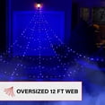 thumbnail image 3 of Haunted Hill Farm 12 ft Prelit Spider Web with 3 Multicolor Light Functions, Halloween Decor, HHHELED144-WEB1, 3 of 12