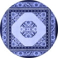 thumbnail image 1 of Ahgly Company Indoor Round Persian Blue Traditional Area Rugs, 5' Round, 1 of 4