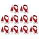 thumbnail image 1 of Juego de 10 mini gorros y bufandas navideñas de Papá Noel para decoración de botellas de vino, 1 of 5