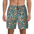 thumbnail image 2 of Goofa Foxes and Birds in Forest Printed Men's Swim Trunks Board Shorts Quick Dry Mens Swimming Trunks with Compression Liner,Breathable Fit Hawaii Beach Shorts-Medium, 2 of 9